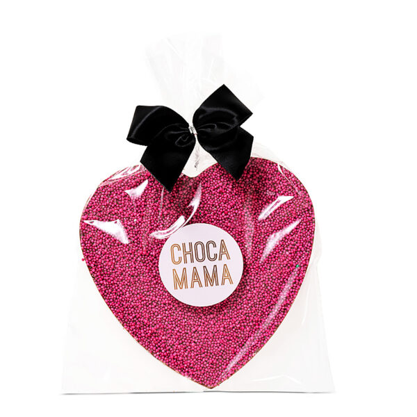 Pink Speckled Chocolate Heart 150g