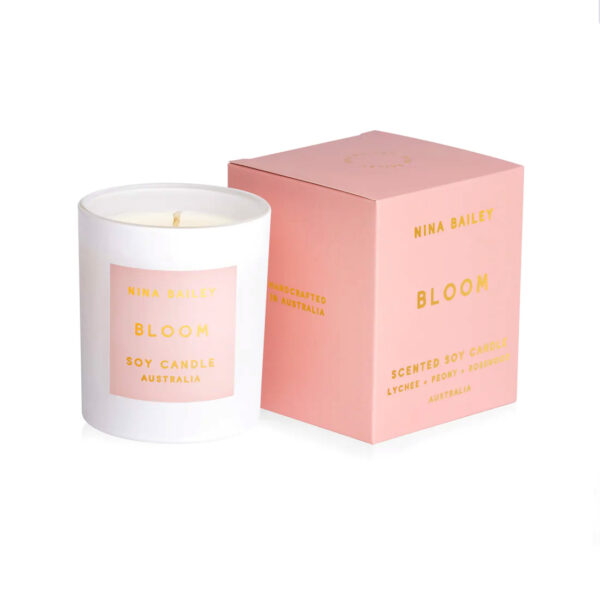 Nina Bailey Bloom Candle - lychee & Peony scent