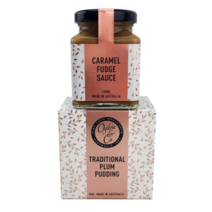 Plum Pudding & Caramel Fudge Sauce