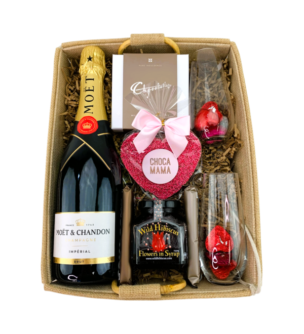 wild at heart champagn basket